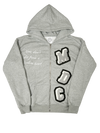 GREY HERITAGE ZIP HOODIE