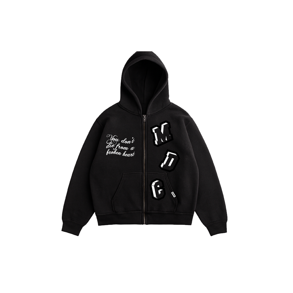 BLACK HERITAGE ZIP HOODIE