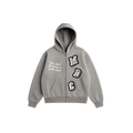 GREY HERITAGE ZIP HOODIE